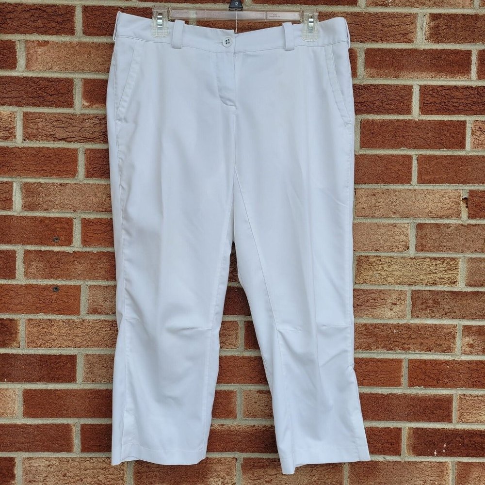 Nike Golf Capri Pants Women's Size 12 Tour Performance Dri- Fit White